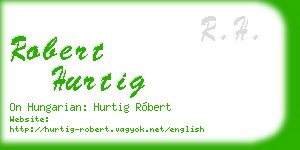 robert hurtig business card